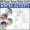 1 3D Paper Snow Globe Coloring Craft