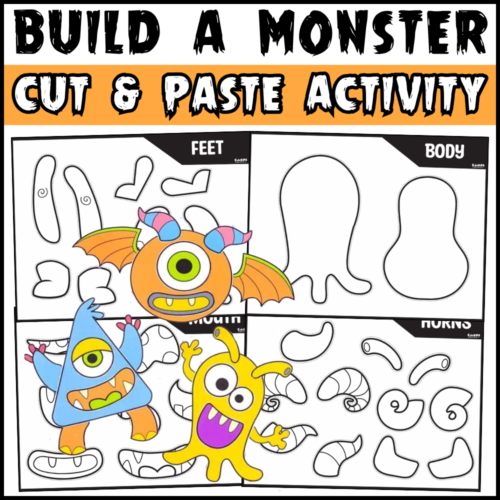 2 Build a Monster Craft Kit: Cut & Paste Printable Activity