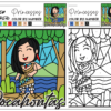 Princess Color by Number: 12 Princess Coloring Pages