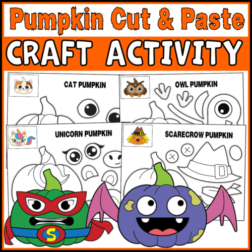 2 Pumpkin Cut & Paste Craft Kit