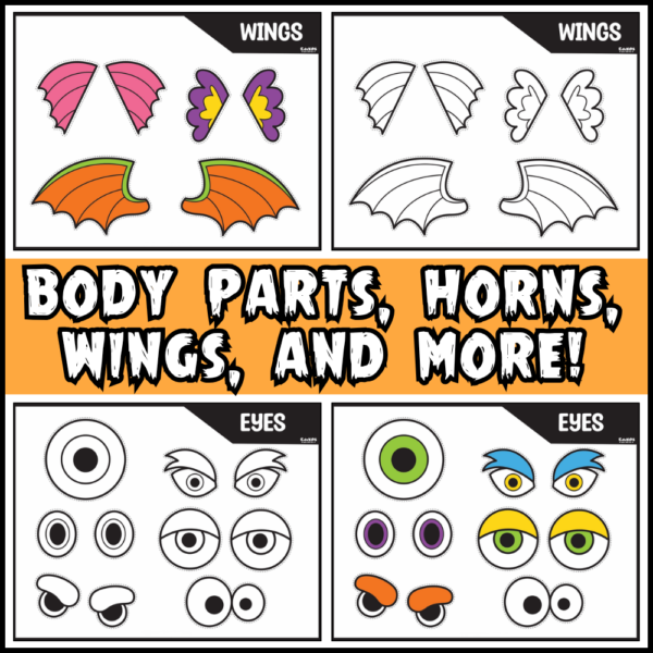 Build a Monster Craft Kit: Cut & Paste Printable Activity