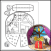 3 3D Paper Snow Globe Coloring Craft