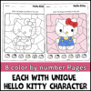 Sanrio-Inspired Characters Color by Number Activity Pages
