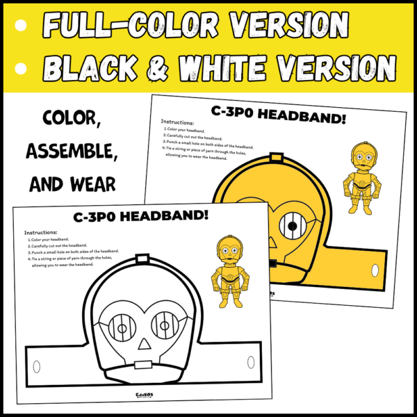 Outer Space War Character Headband Crafts