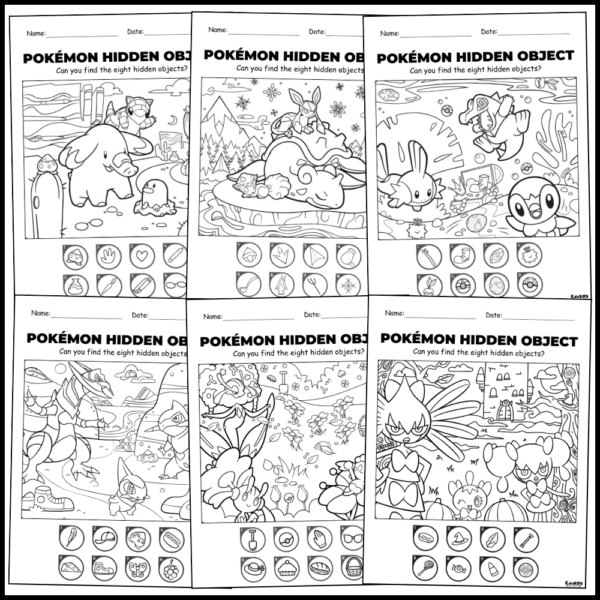 11 Printable Hidden Object Worksheets